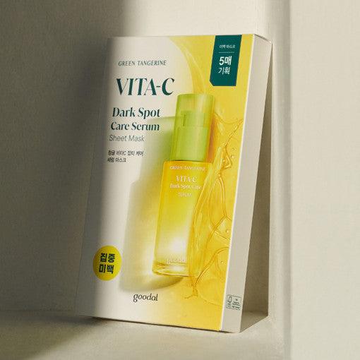 goodal Green Tangerine Vita C Dark Spot Serum Sheet Mask (5EA)-thekimyoung.com
