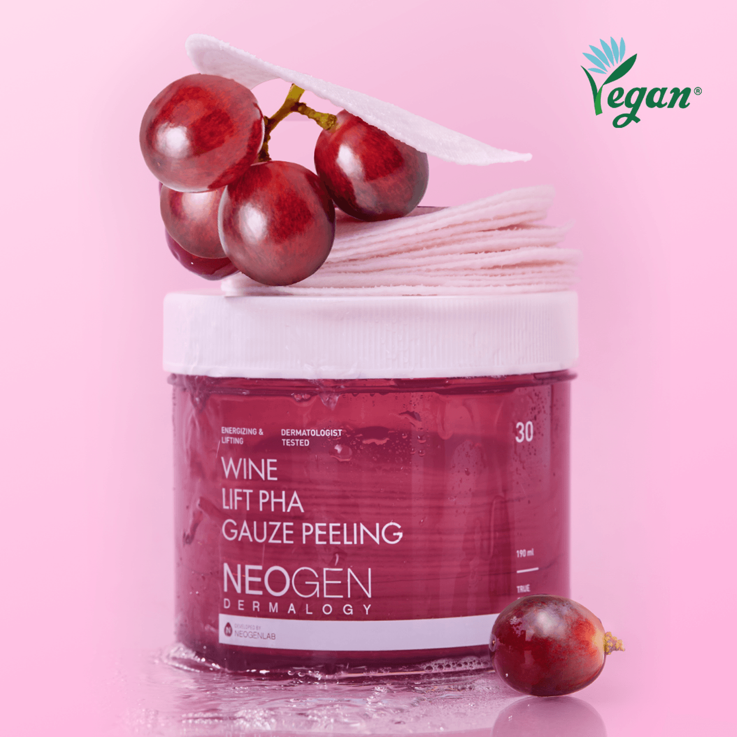 NEOGEN - Dermalogy Wine Lift PHA Gauze Peeling (30 Sheets)-thekimyoung.com