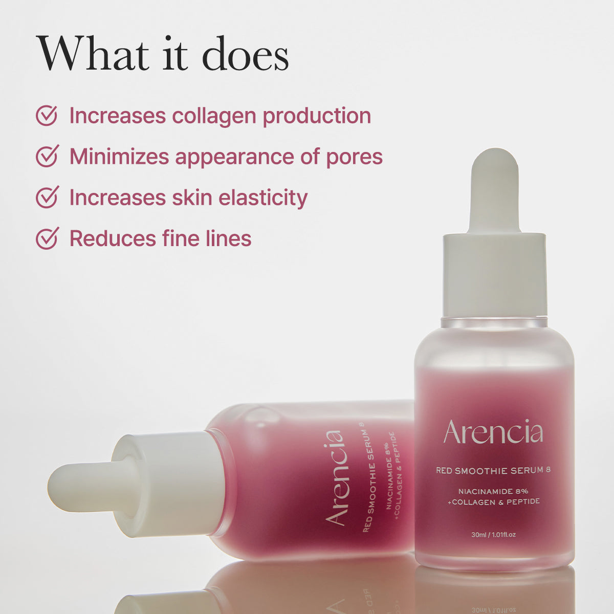 Arencia - Red Collagen + Peptide Smoothie Serum (30ml)-thekimyoung.com