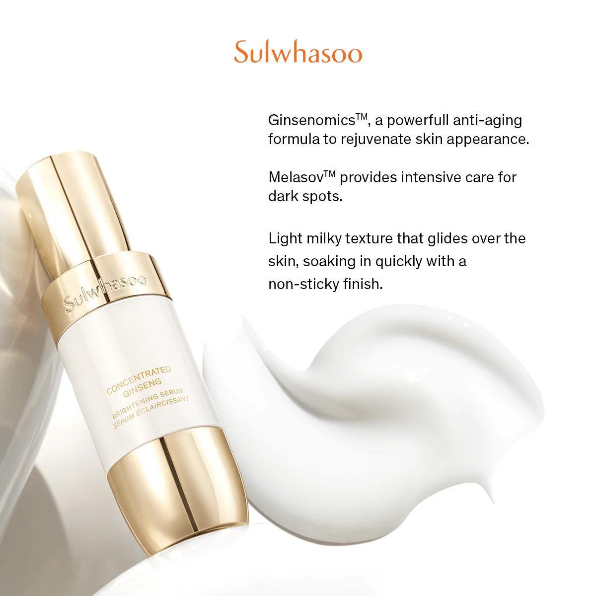 Sulwhasoo Concentrated Ginseng Brightening Serum 30ml / 50ml-thekimyoung.com
