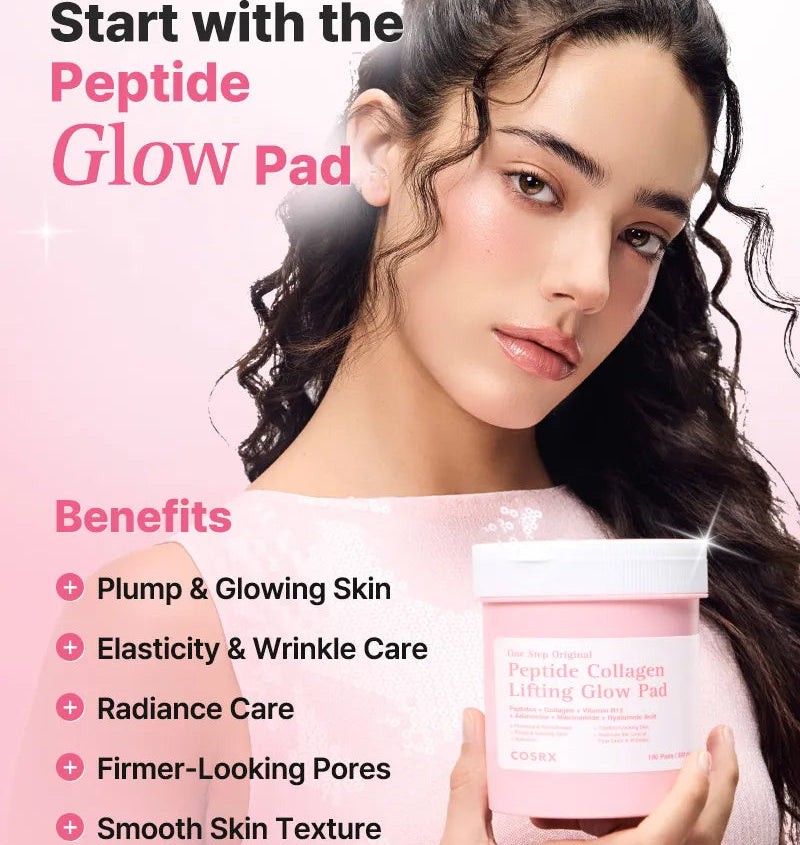 COSRX - One Step Original Peptide Collagen Lifting Glow Pad (100 Pads)-thekimyoung.com