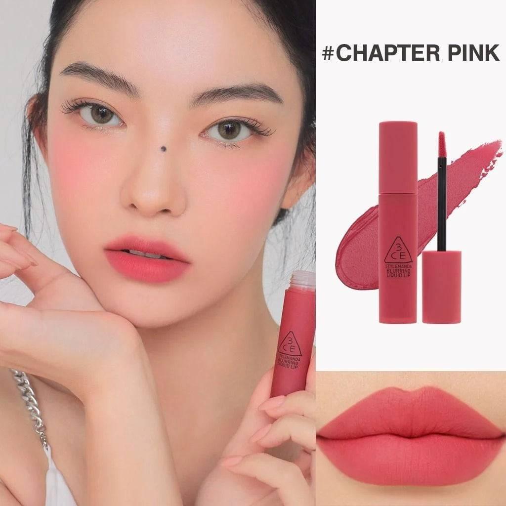 3CE Blurring Liquid Lip 5.5g (10 Colors) LIP TINT 3CE #CHAPTER PINK