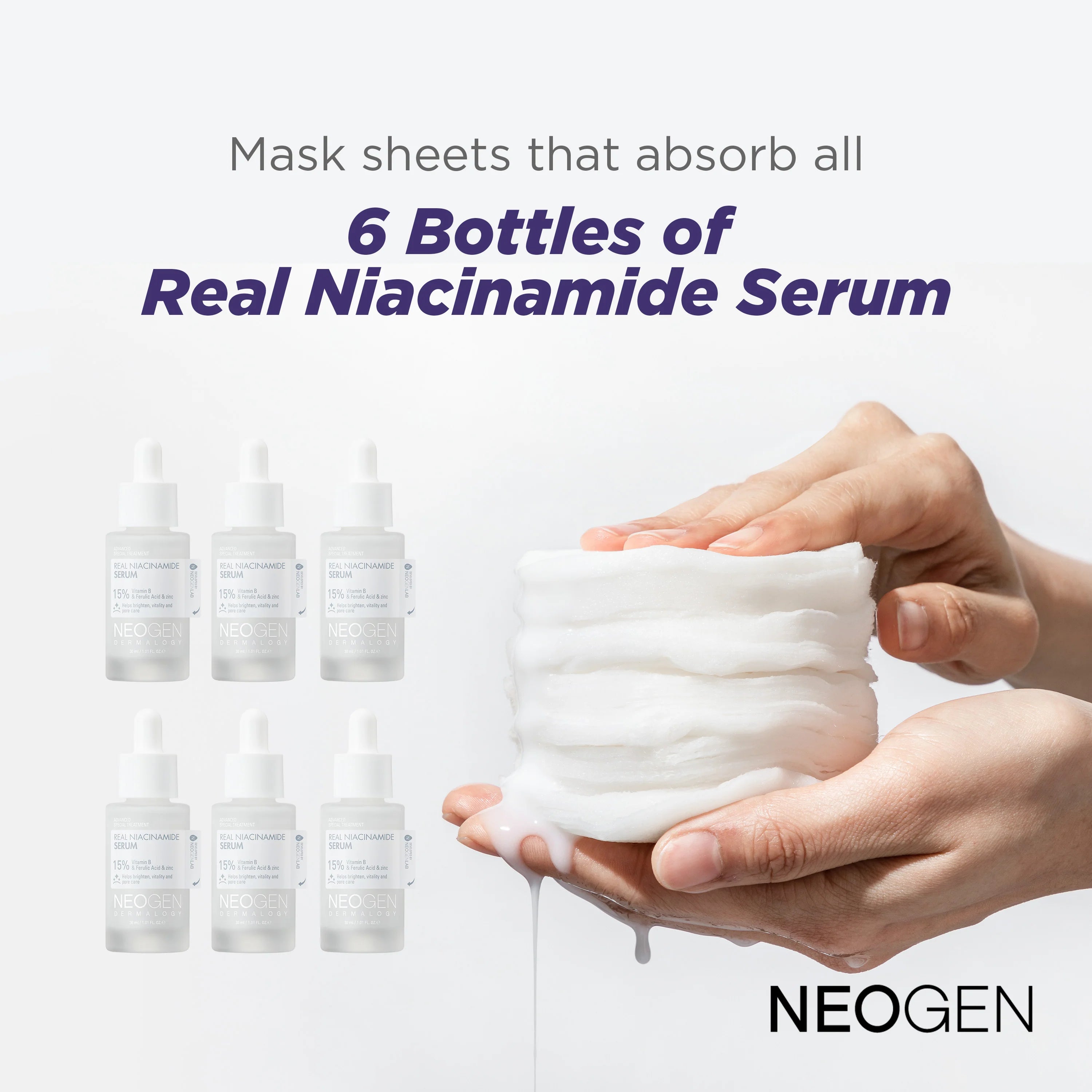 NEOGEN - Real Niacinamide Glow Up Daily Mask Pad (40 Sheets)-thekimyoung.com