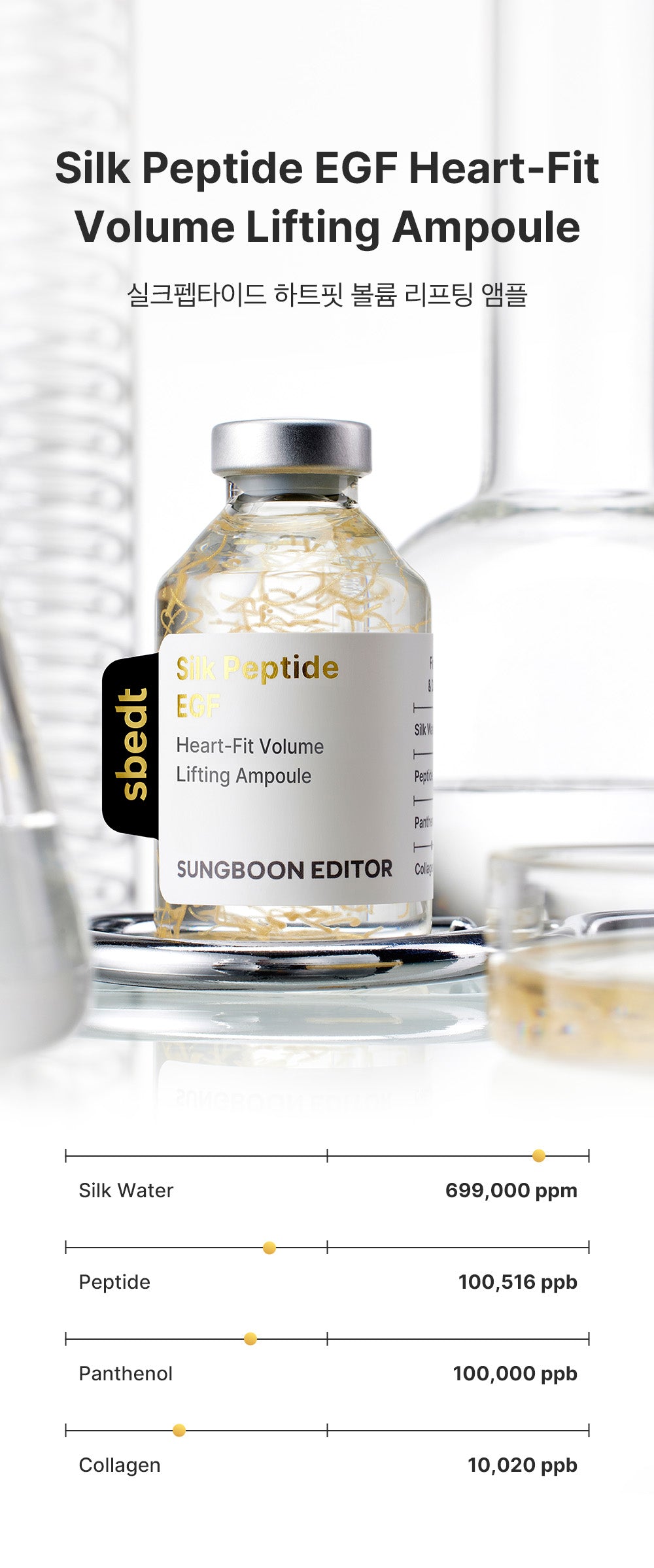 SUNGBOON EDITOR Silk Peptide EGF Volume Lifting Ampoule 40ml Ampoule Sungboon Editor