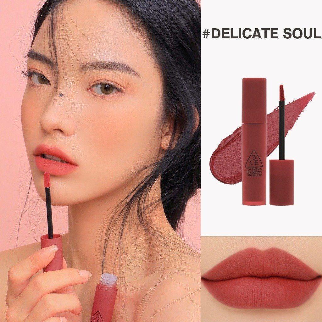 3CE Blurring Liquid Lip 5.5g (10 Colors) LIP TINT 3CE #Delicate Soul