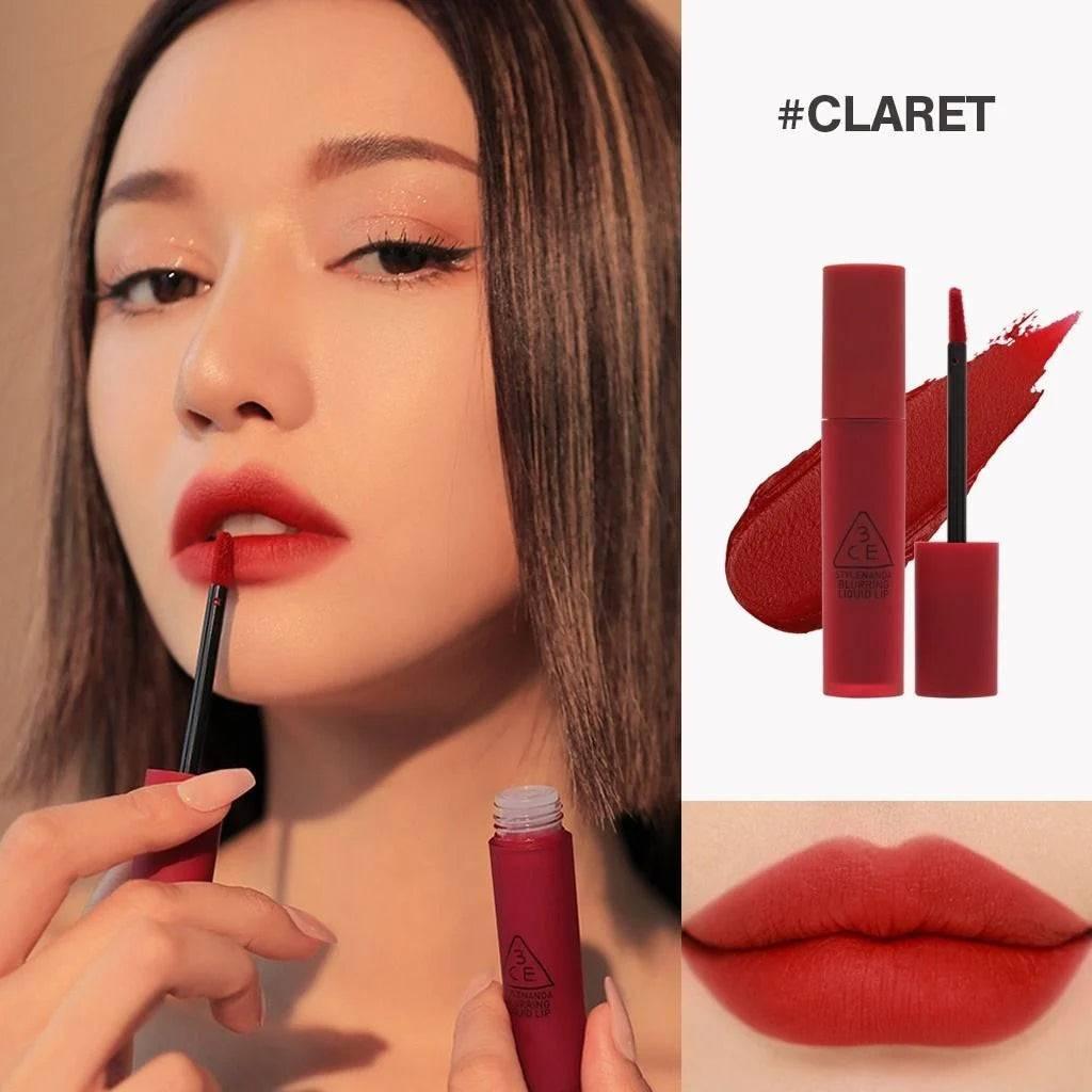 3CE Blurring Liquid Lip 5.5g (10 Colors) LIP TINT 3CE #Claret