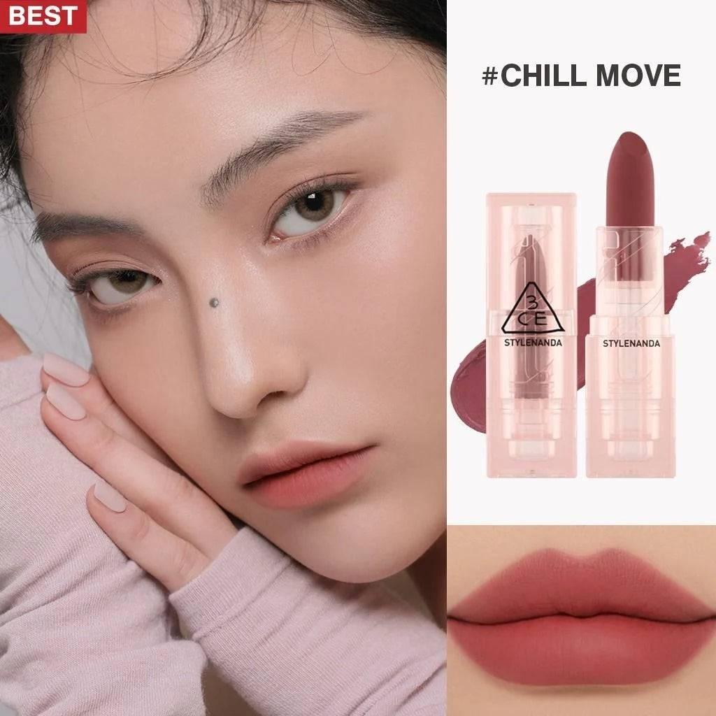 3CE Soft Matte Lipstick 3.5g (Warm VS Cool) (6 Colors) Lipstick 3CE #Chill Move