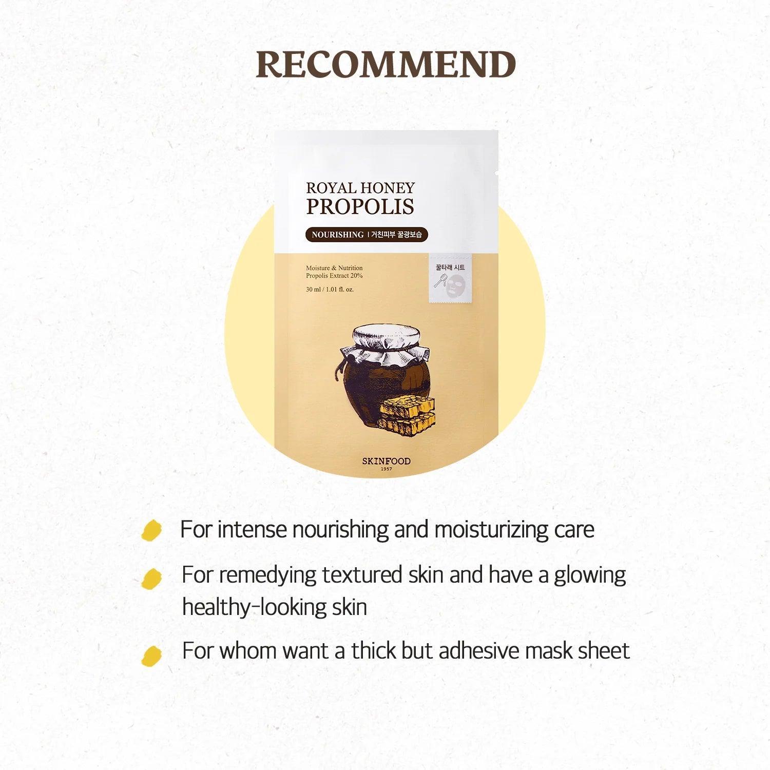 SKINFOOD Royal Honey Propolis Mask 30ml X 10ea-thekimyoung.com