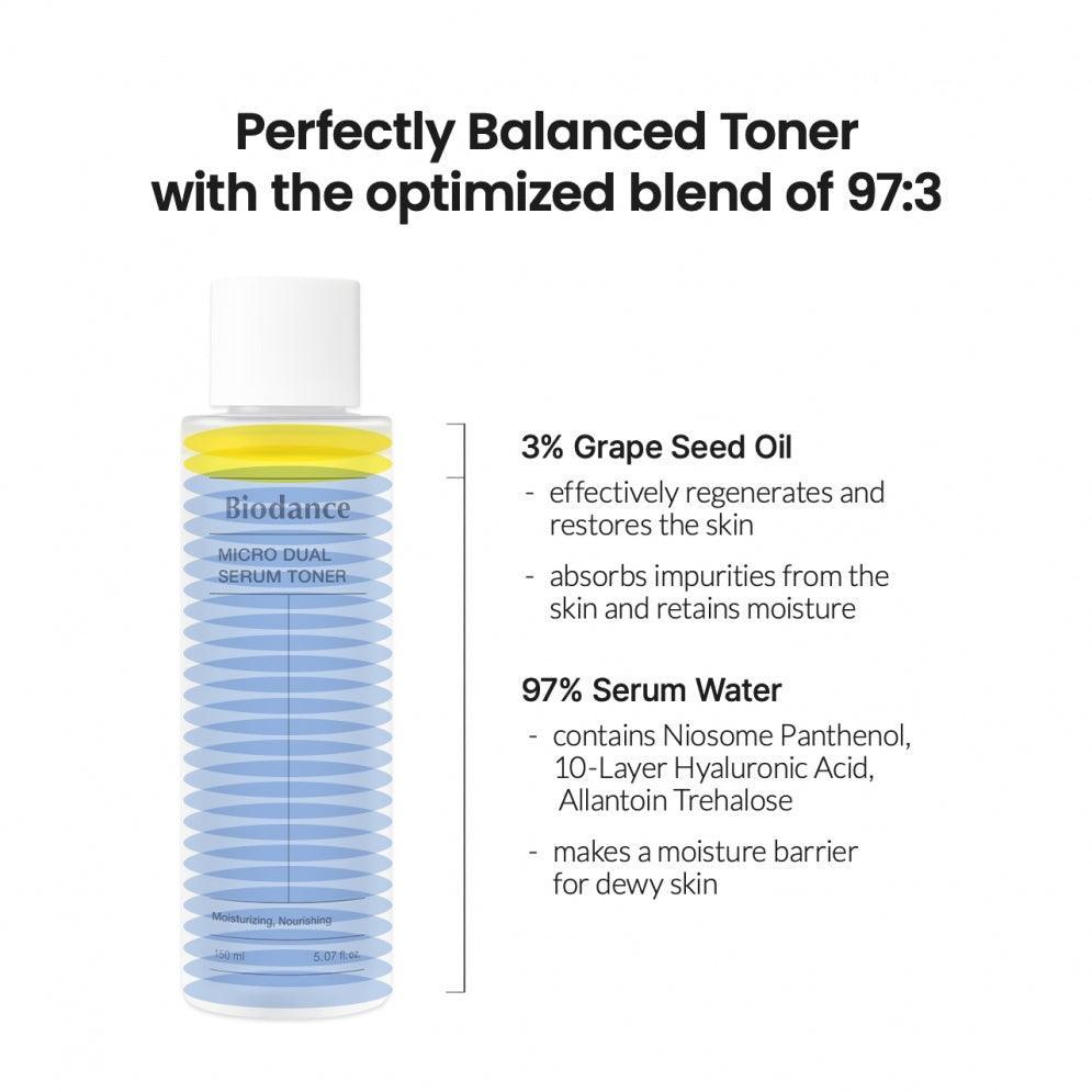 Biodance Micro Dual Serum Toner 150ml-thekimyoung.com