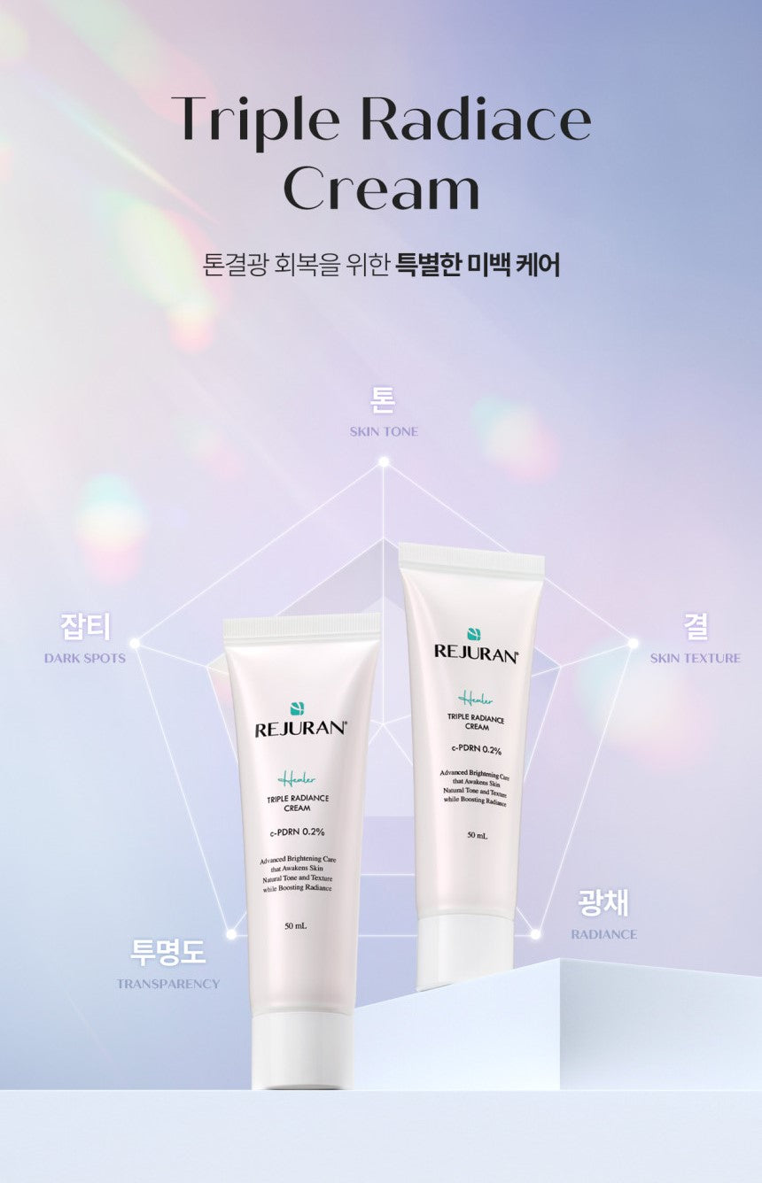 (NEW) Rejuran Triple Radiance Cream c-PDRN 0.2% 50mL Face Cream REJURAN