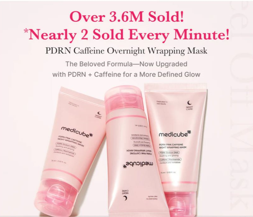 medicube PDRN Pink Caffeine Overnight Wrapping Mask 75ml-thekimyoung.com