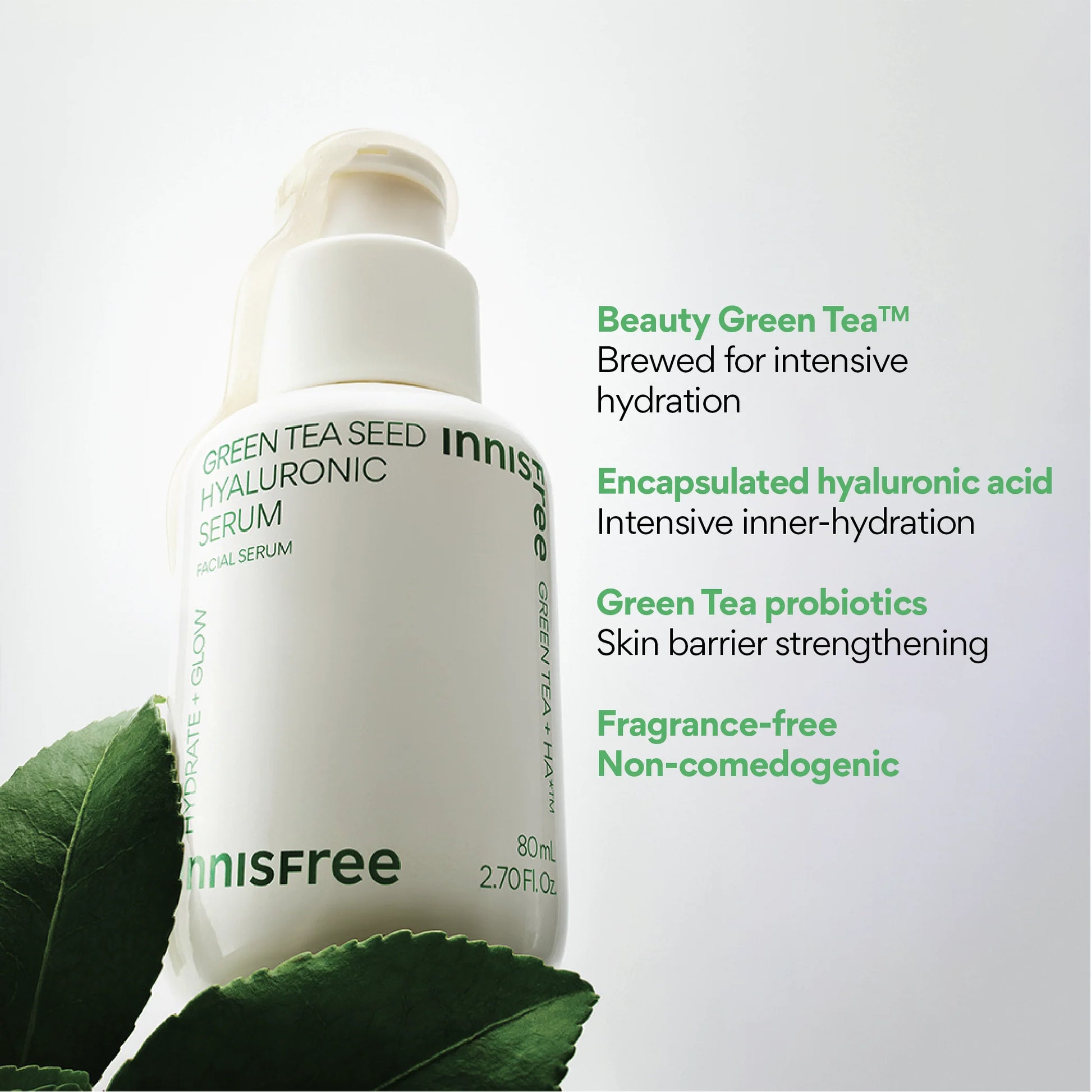 innisfree Green Tea Seed Hyaluronic Serum 80ml-thekimyoung.com
