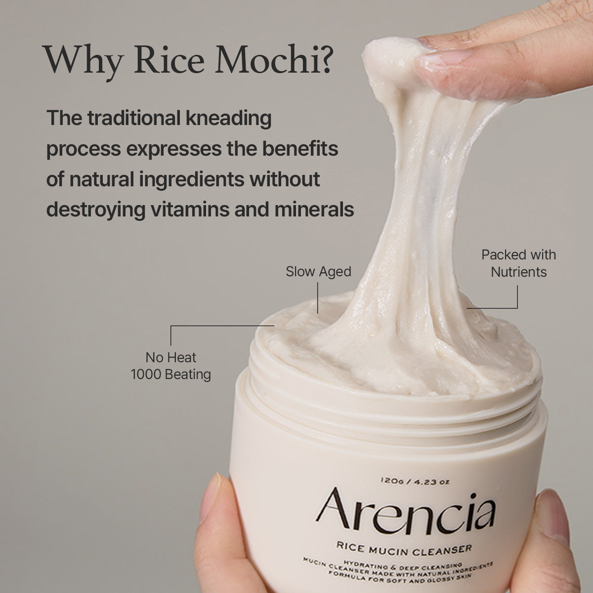 Arencia - Rice Mucin Face Cleanser (120g)-thekimyoung.com