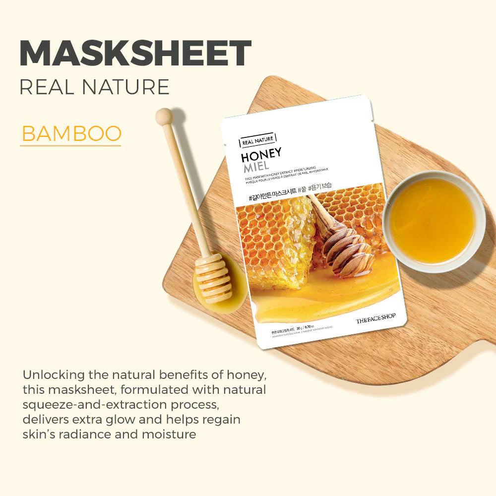 THE FACE SHOP - Real Nature Honey Face Mask (20g X 10ea)-thekimyoung.com
