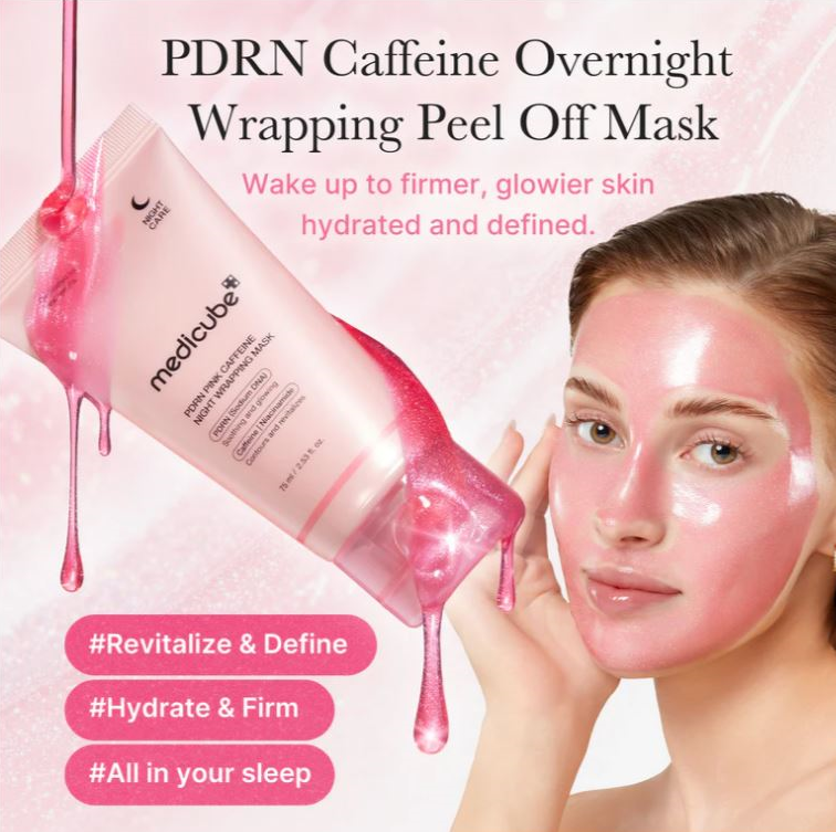 medicube PDRN Pink Caffeine Overnight Wrapping Mask 75ml-thekimyoung.com