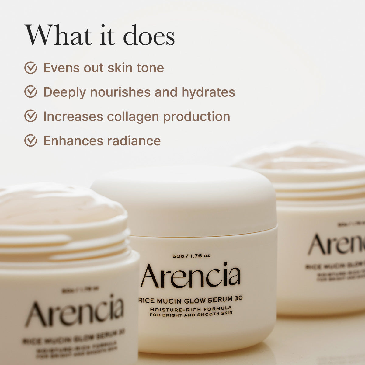 Arencia - Rice Mucin Glow Overnight Serum 30 (50ml)-thekimyoung.com