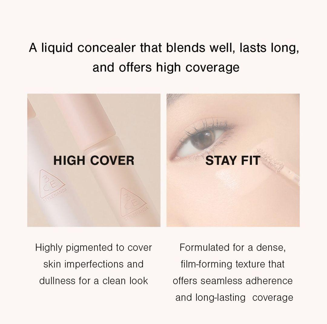 3CE Skin Fit Cover Liquid Concealer 5.2g Face Concealer 3CE