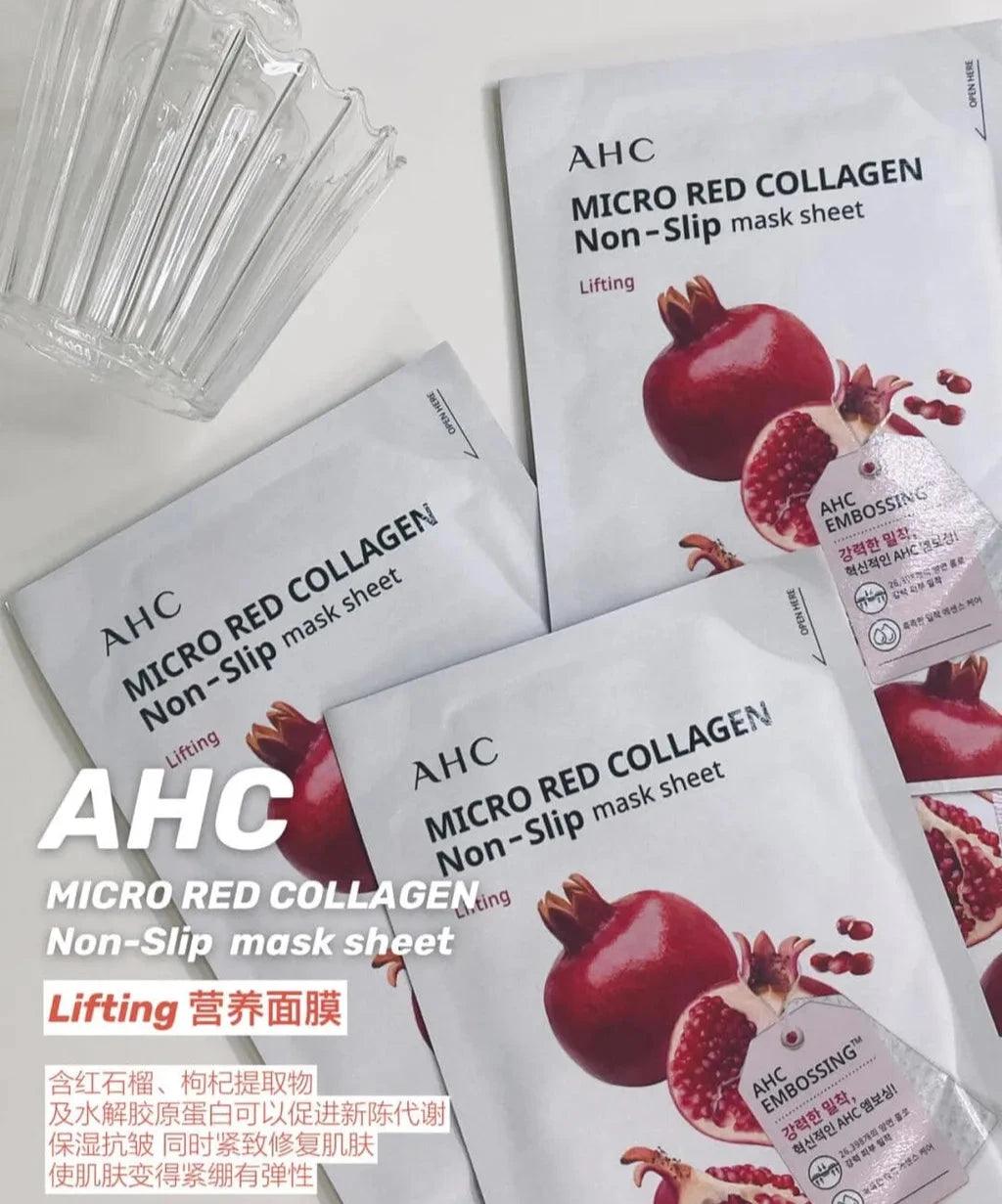 AHC Micro Red Collagen Non-Slip Mask Sheet SET 33ml X 10ea Mask Sheet AHC