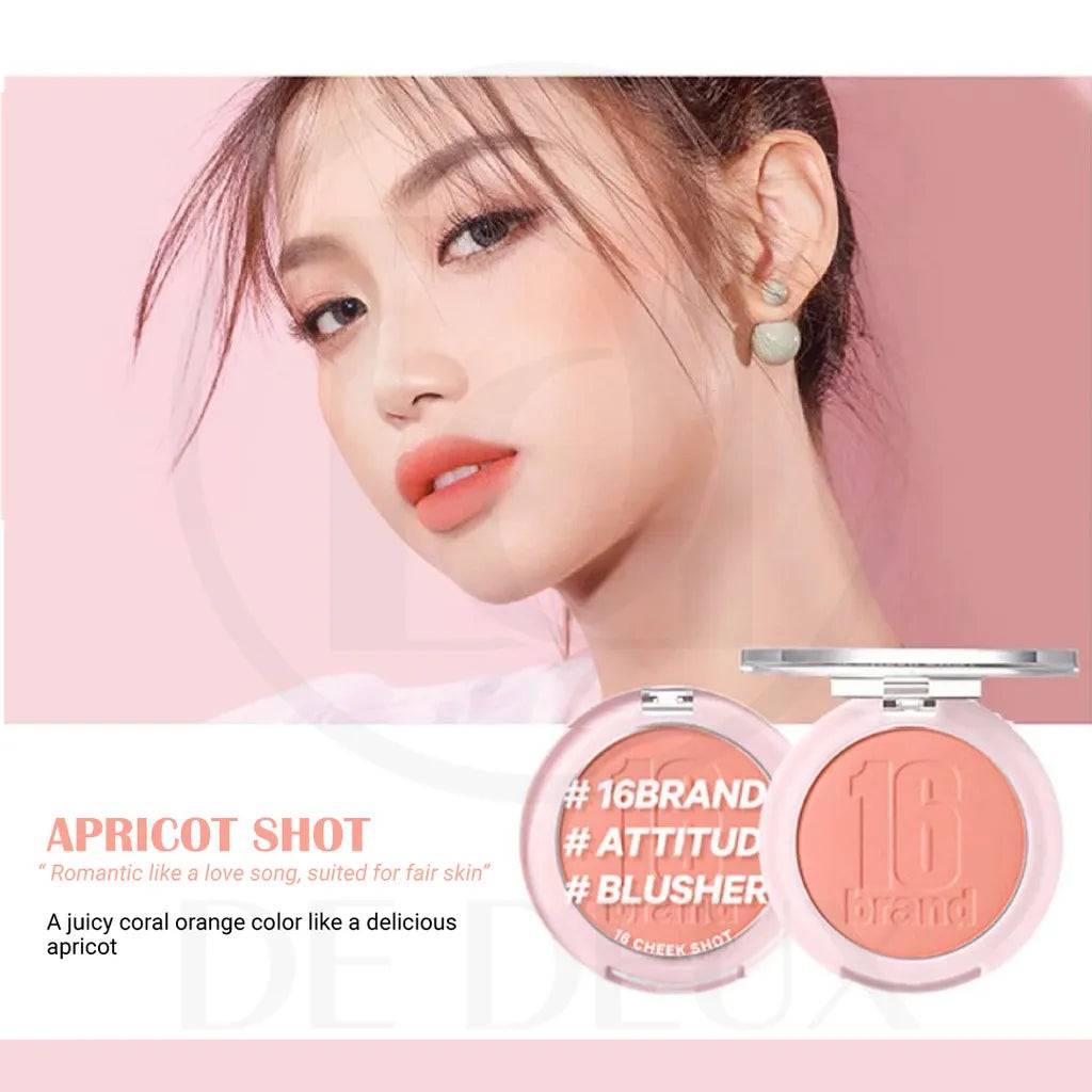 16BRAND Cheek Shot 6g (6 colors) Face Blush 16BRAND APRICOT SHOT