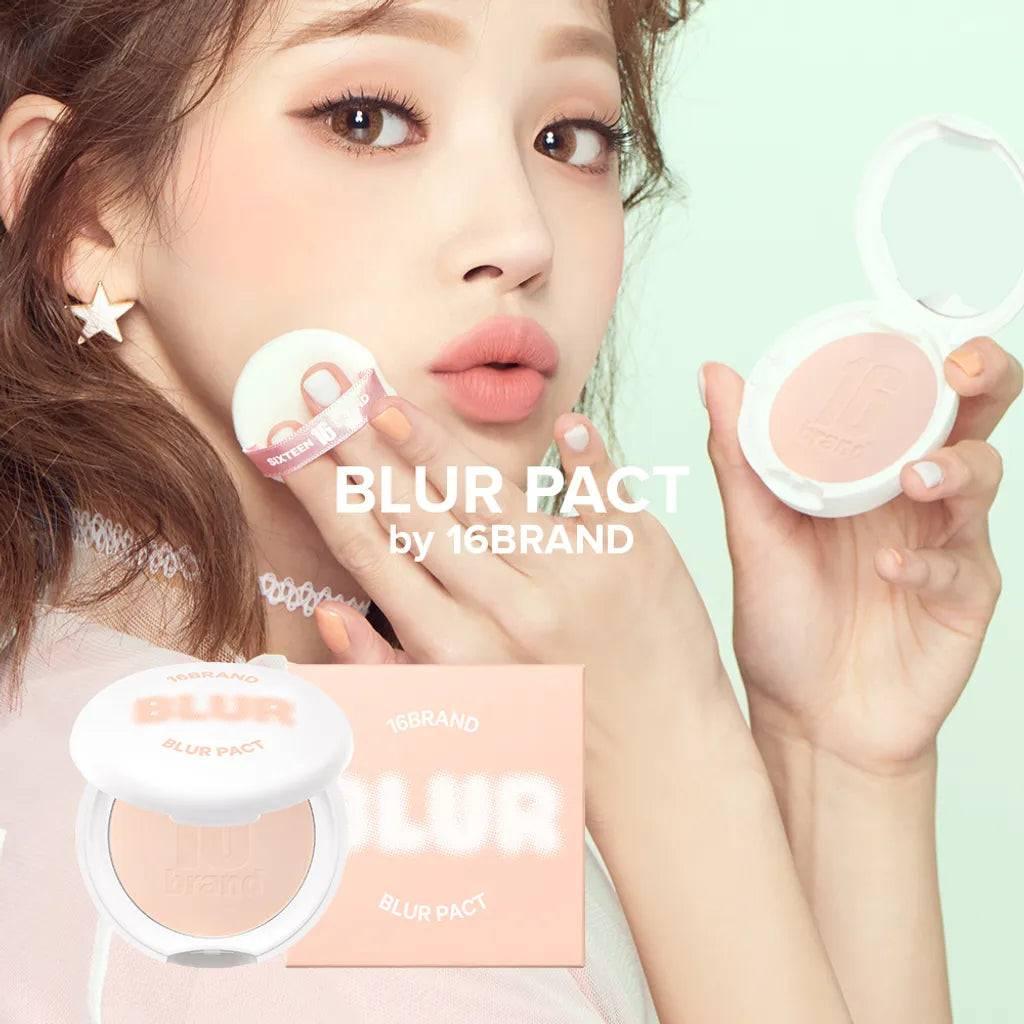 16BRAND Blur Pact 8g #SKIN BEIGE Face Powder 16BRAND