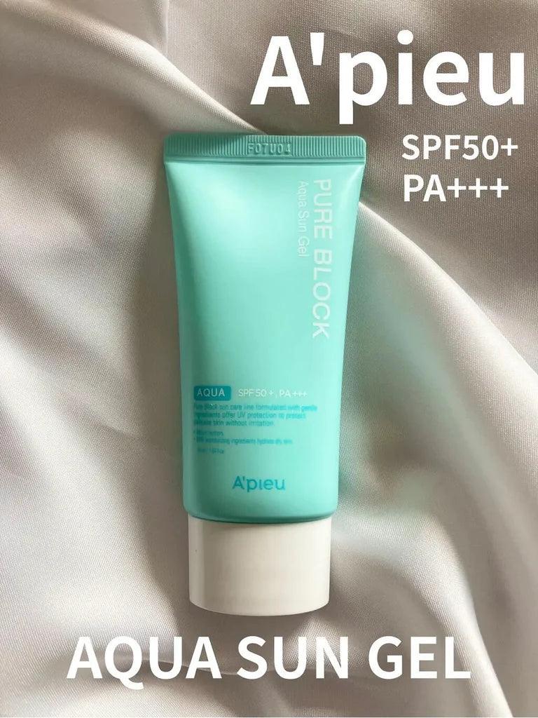 A'pieu Pure Block Aqua Sun Gel SPF50+/PA+++ 50ml-thekimyoung.com