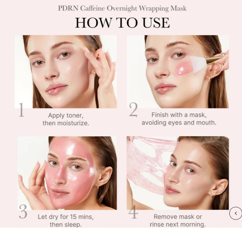 medicube PDRN Pink Caffeine Overnight Wrapping Mask 75ml-thekimyoung.com