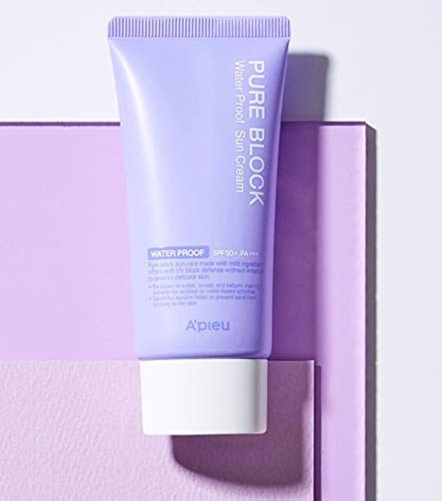 A'pieu Pure Block Sun Cream Waterproof Sun Cream SPF50/PA+++ 50ml-thekimyoung.com