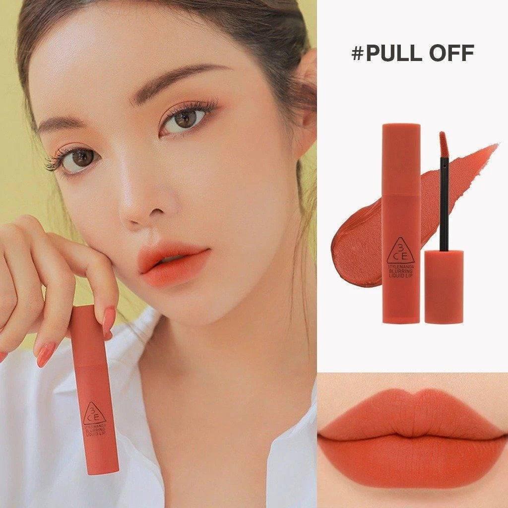3CE Blurring Liquid Lip 5.5g (10 Colors) LIP TINT 3CE #Pull Off