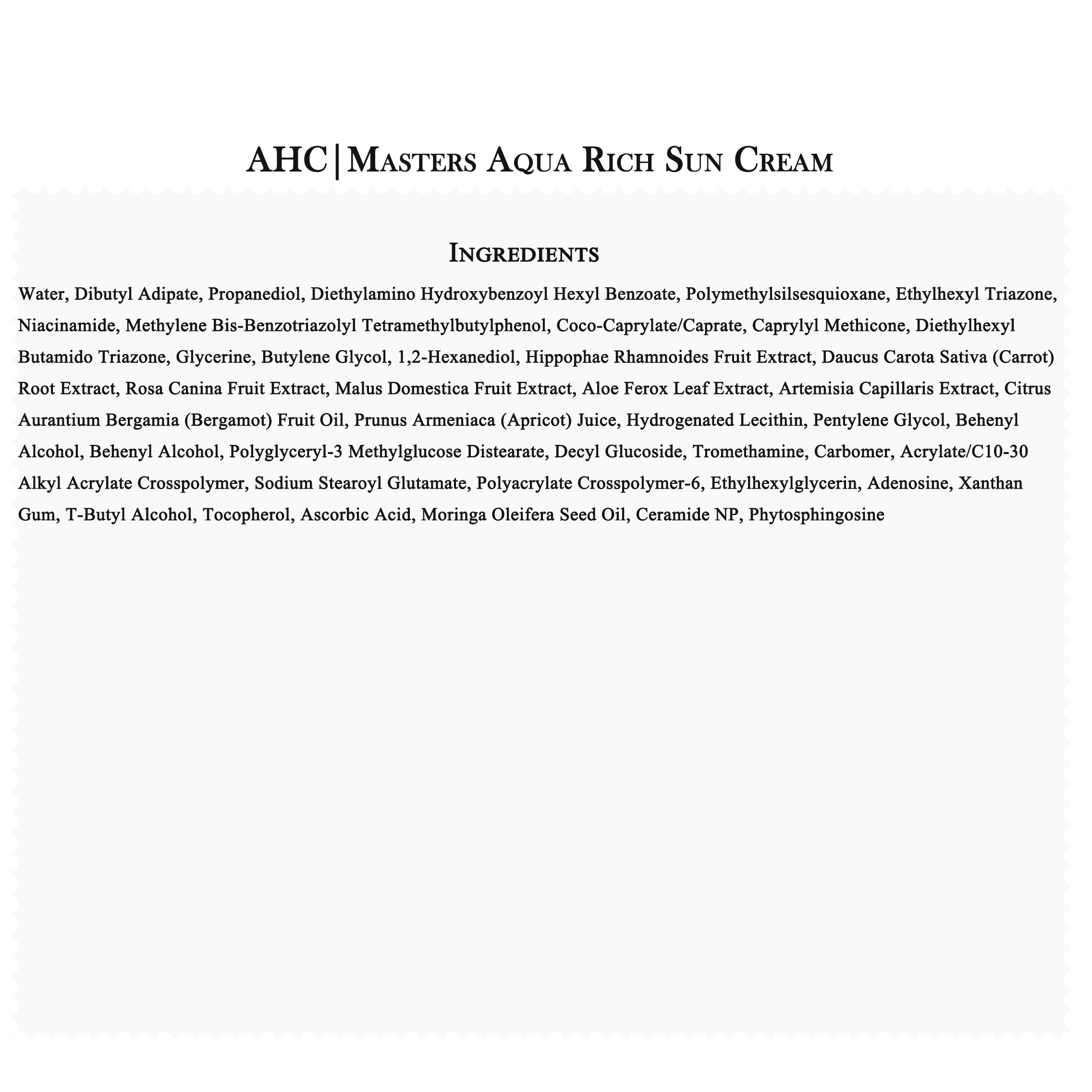 AHC Masters Aqua Rich Sun Cream SPF50+PA++++ 30ml Sunscreen AHC