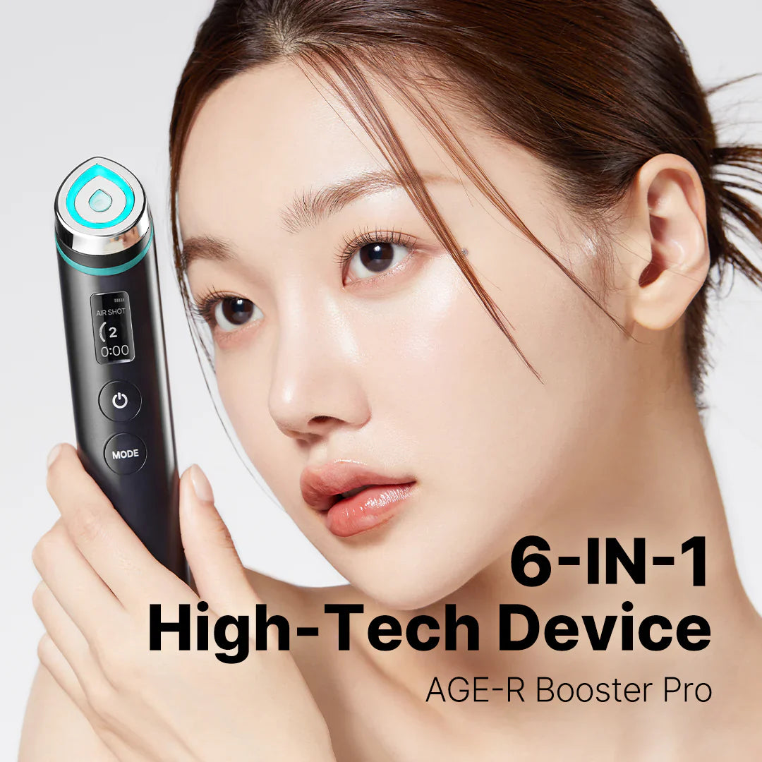 Medicube Age-R Booster Pro 6-in-1 Real Glass Glow Device LED Anti-Wrinkle Device Face Massager medicube
