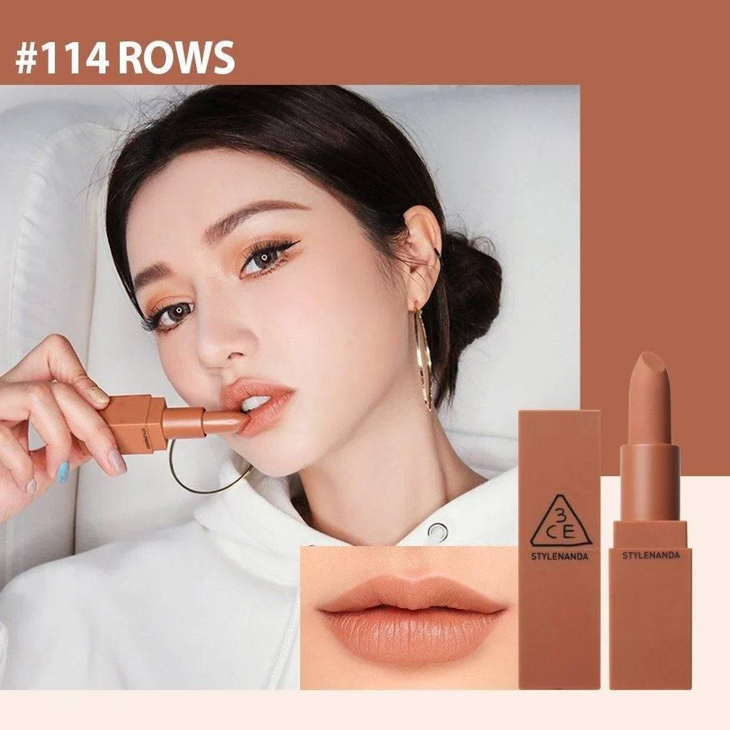 3CE Mood Recipe Matte Lip Color 3.5g (5 Colors) #No1 Lipstick 3CE #114 Rows