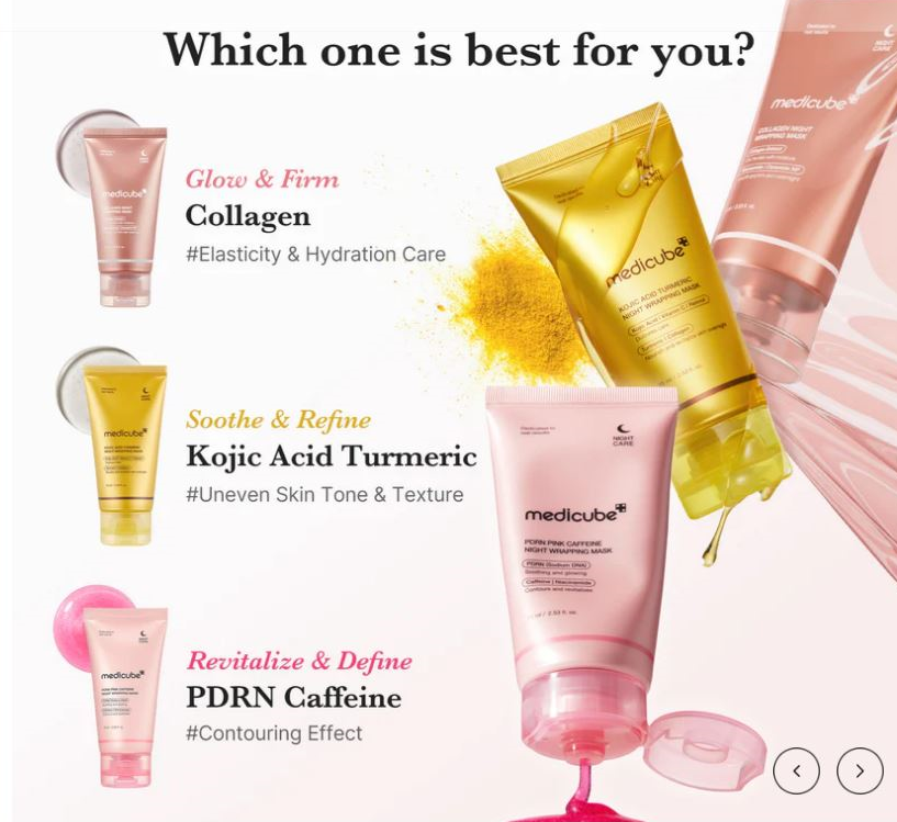 medicube PDRN Pink Caffeine Overnight Wrapping Mask 75ml-thekimyoung.com