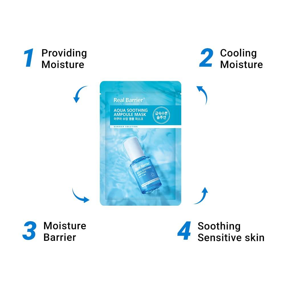 [Real Barrier] Aqua Soothing Ampoule Mask Sheet 28ml X 10ea-thekimyoung.com