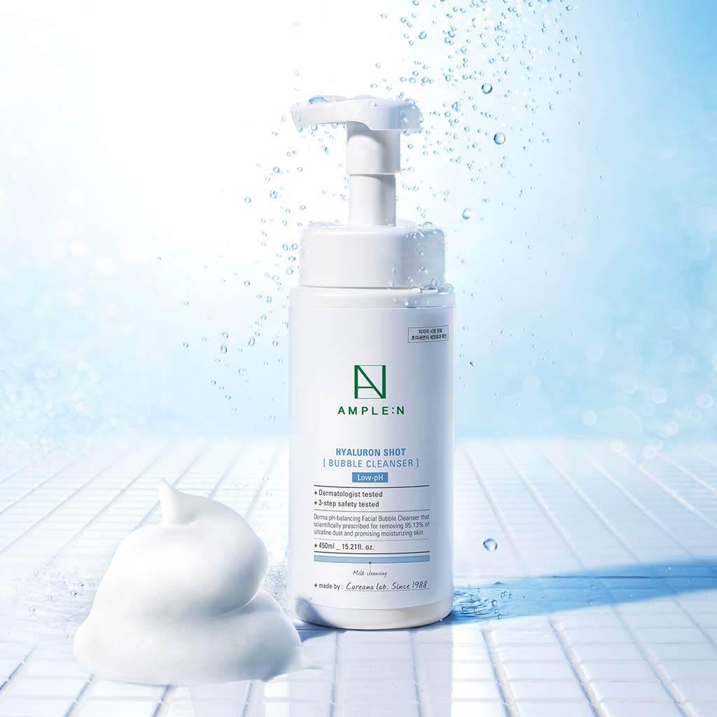 AMPLE:N Hyaluron Shot Bubble Cleanser 450ml-thekimyoung.com