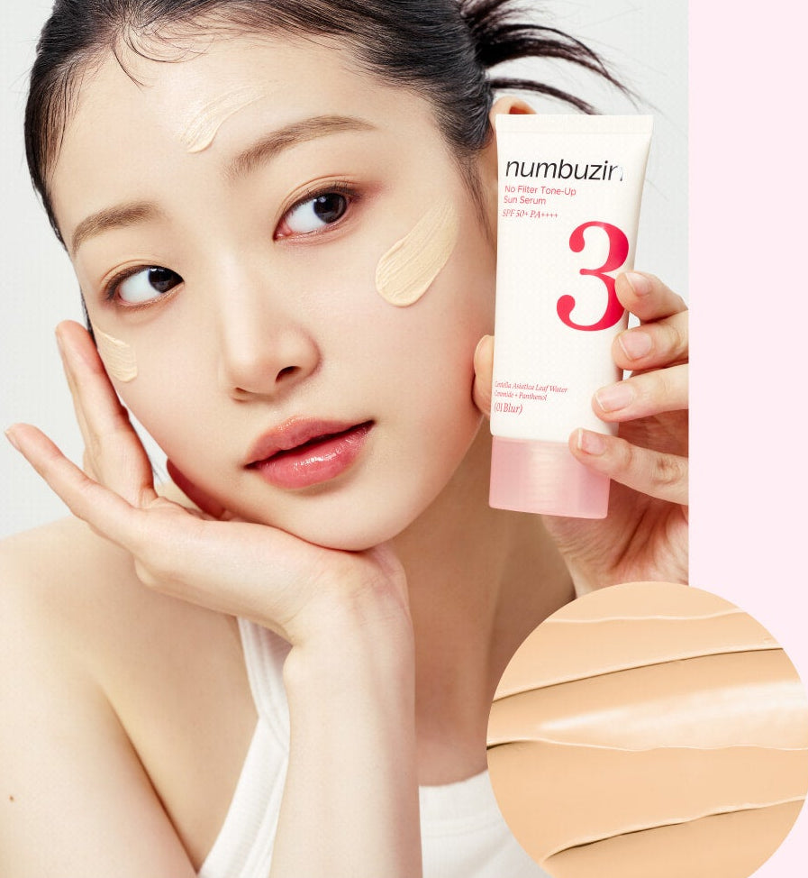 numbuzin - No.3 Porcelain Base-Skip Tone Up Beige SPF50+ PA++++ (50ml)-thekimyoung.com