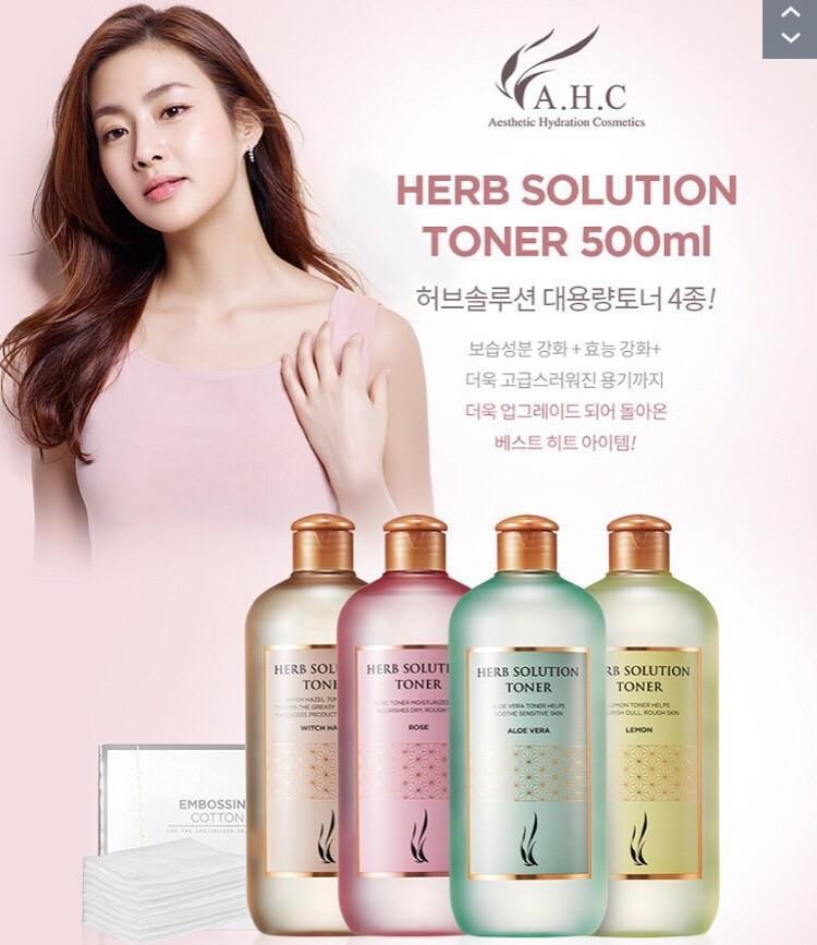 AHC Herb Solution Rose Toner 500ml-thekimyoung.com