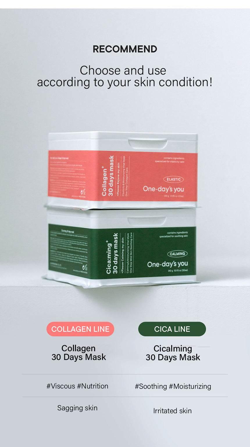 One-day's you Collagen 30 Days Mask 310g (30pcs)-thekimyoung.com