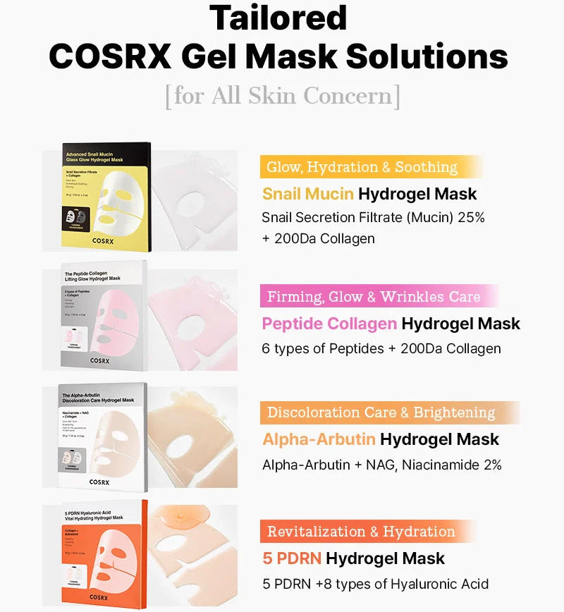 COSRX - 5 PDRN Hyaluronic Acid Vital Hydrating Hydrogel Mask (1 Pack 3ea)-thekimyoung.com