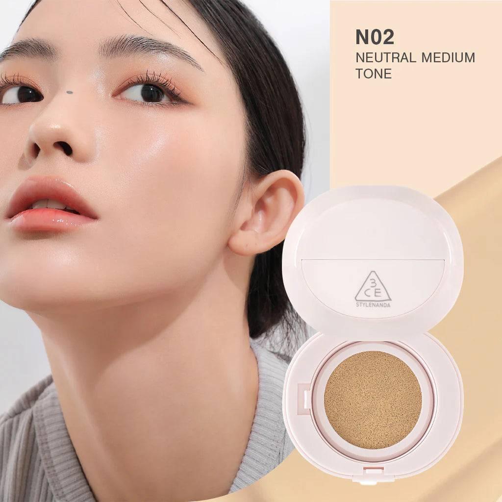 3CE Bare Cover Cushion 15g (SPF40, PA++) MAKEUP Cushion 3CE #N02 Neutral Medium