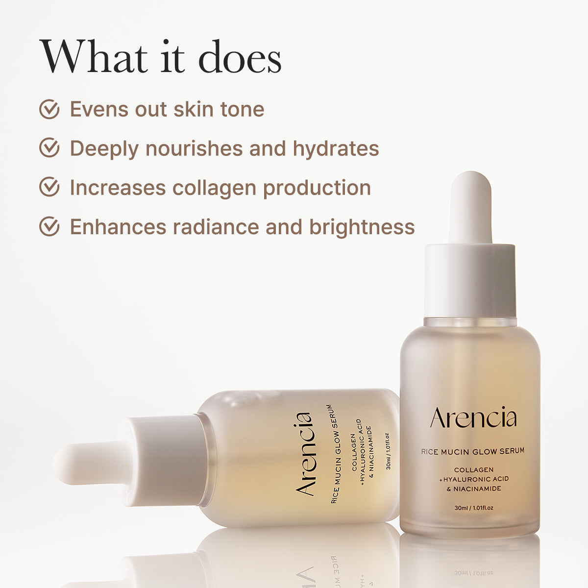 Arencia - Rice Mucin Glow Serum (30ml)-thekimyoung.com