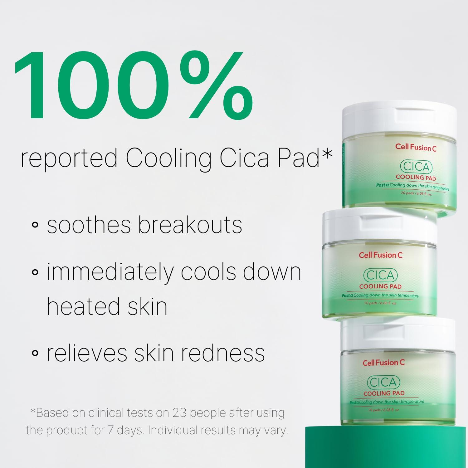 [Cell Fusion C] Cica Cooling Pad (70 Pads) 180ml Toner Pad Cell Fusion C