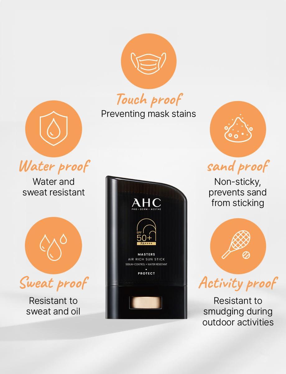 AHC Masters Air Rich Sun Stick SPF50+ PA++++ 14g-thekimyoung.com