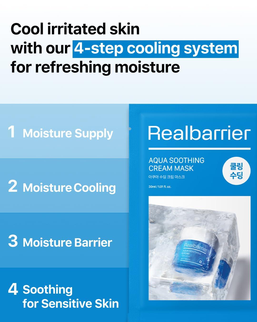 [Real Barrier] Aqua Soothing Cream Mask Sheet 30ml X 10ea-thekimyoung.com