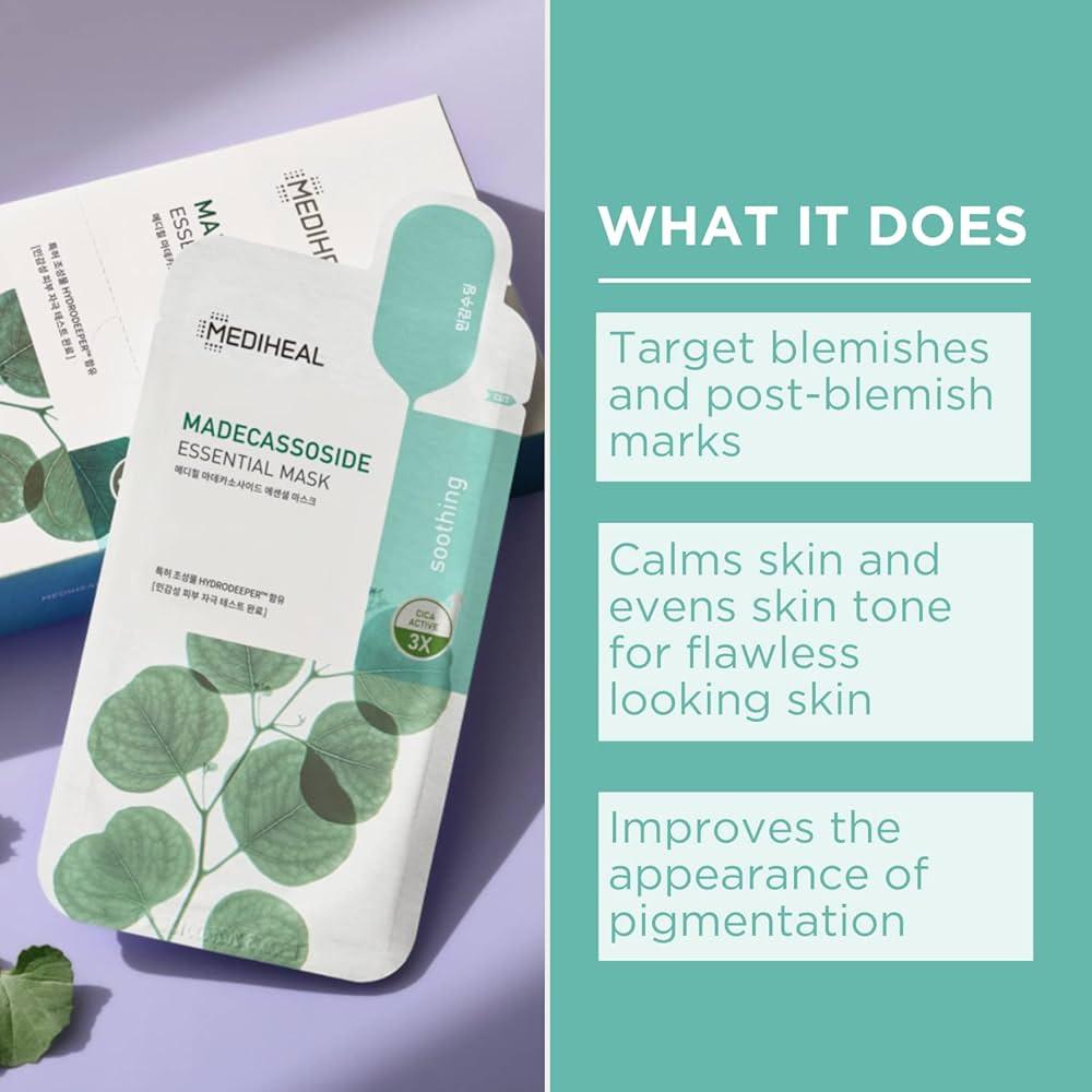 MEDIHEAL Madecassoside Essential Mask Sheet 10 PC Mask Sheet MEDIHEAL