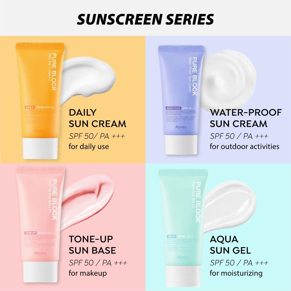 A'pieu Pure Block Tone-Up Sun Base SPF50+/PA+++ 50ml-thekimyoung.com