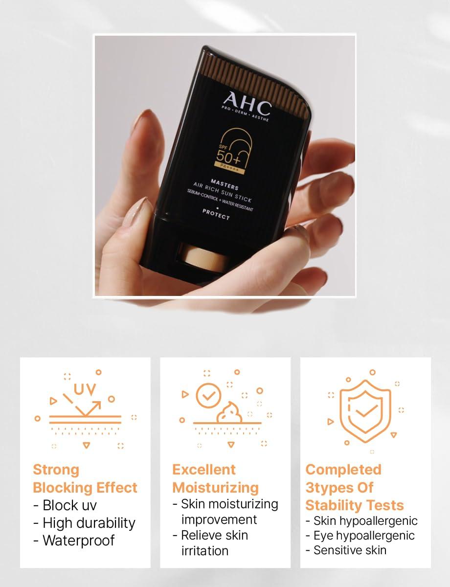 AHC Masters Air Rich Sun Stick SPF50+ PA++++ 14g-thekimyoung.com