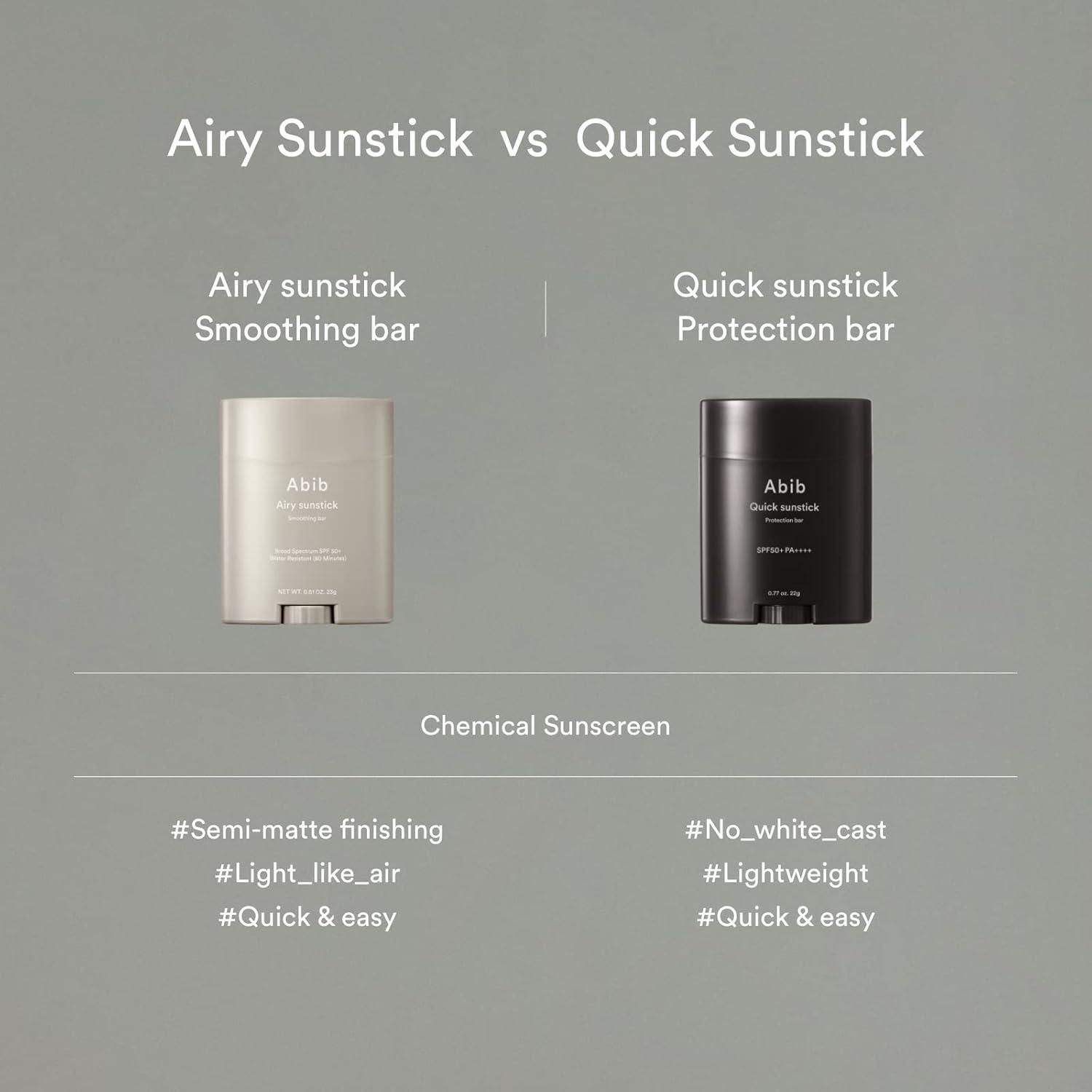 Abib Airy sunstick Smoothing bar SPF50+ PA++++ 23g Sun Stick Abib