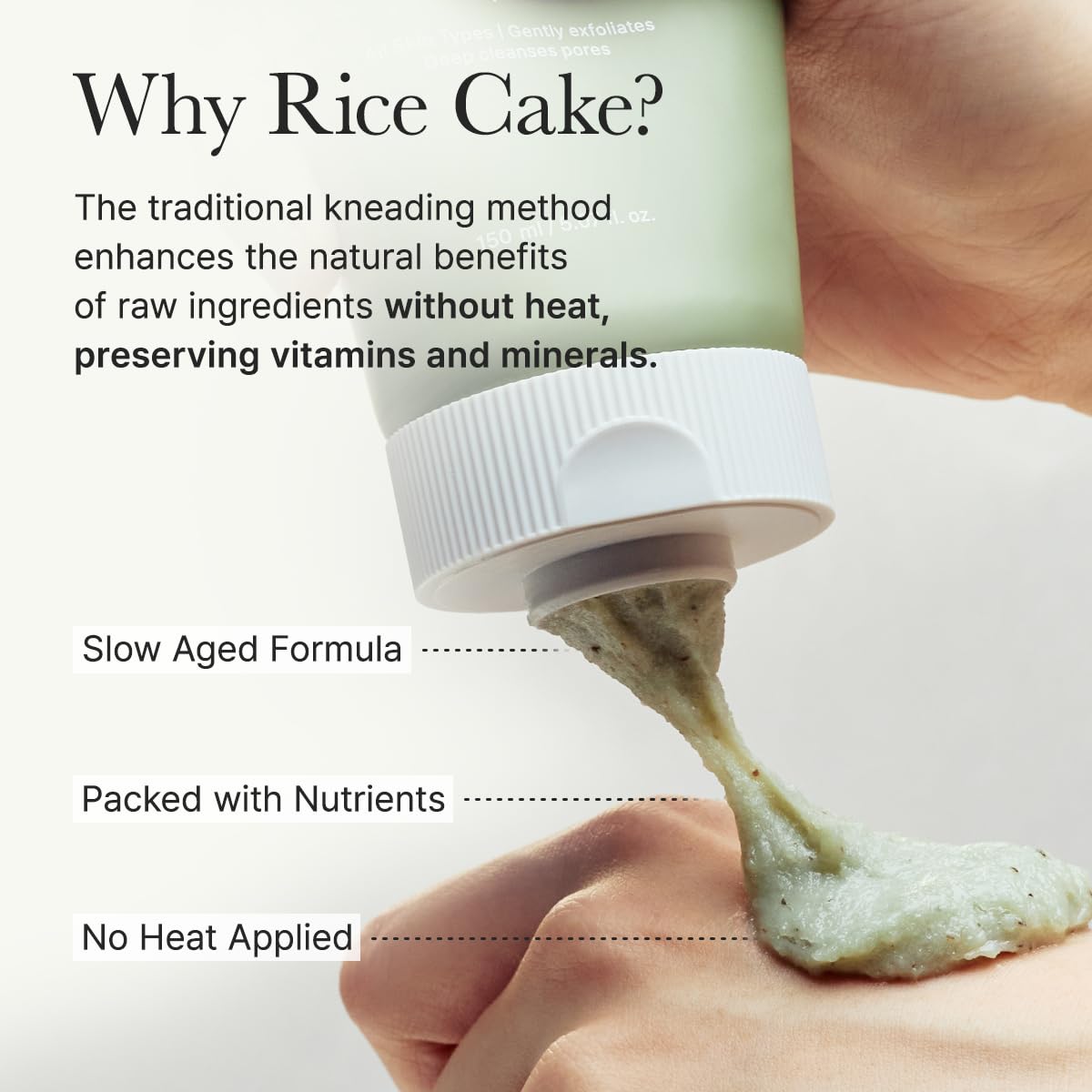 Arencia - Green Tea + LHA Deep Pore Rice Cake Cleanser (150ml)-thekimyoung.com