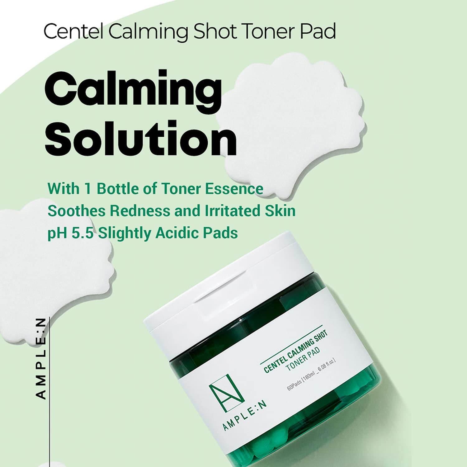 AMPLE:N Centel Calming Shot Toner Pad 180ml-thekimyoung.com