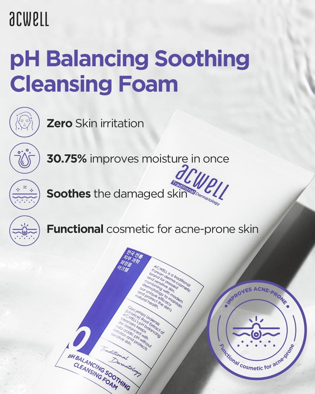 acwell pH Balancing Soothing Cleansing Foam 150ml Cleansing Foam acwell